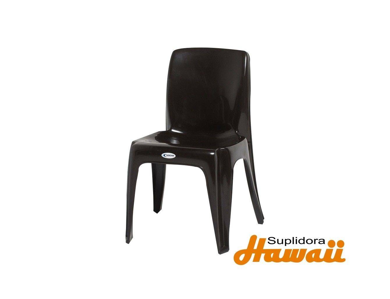SILLA PLASTICA MARRON ETERNA SBRAZOS