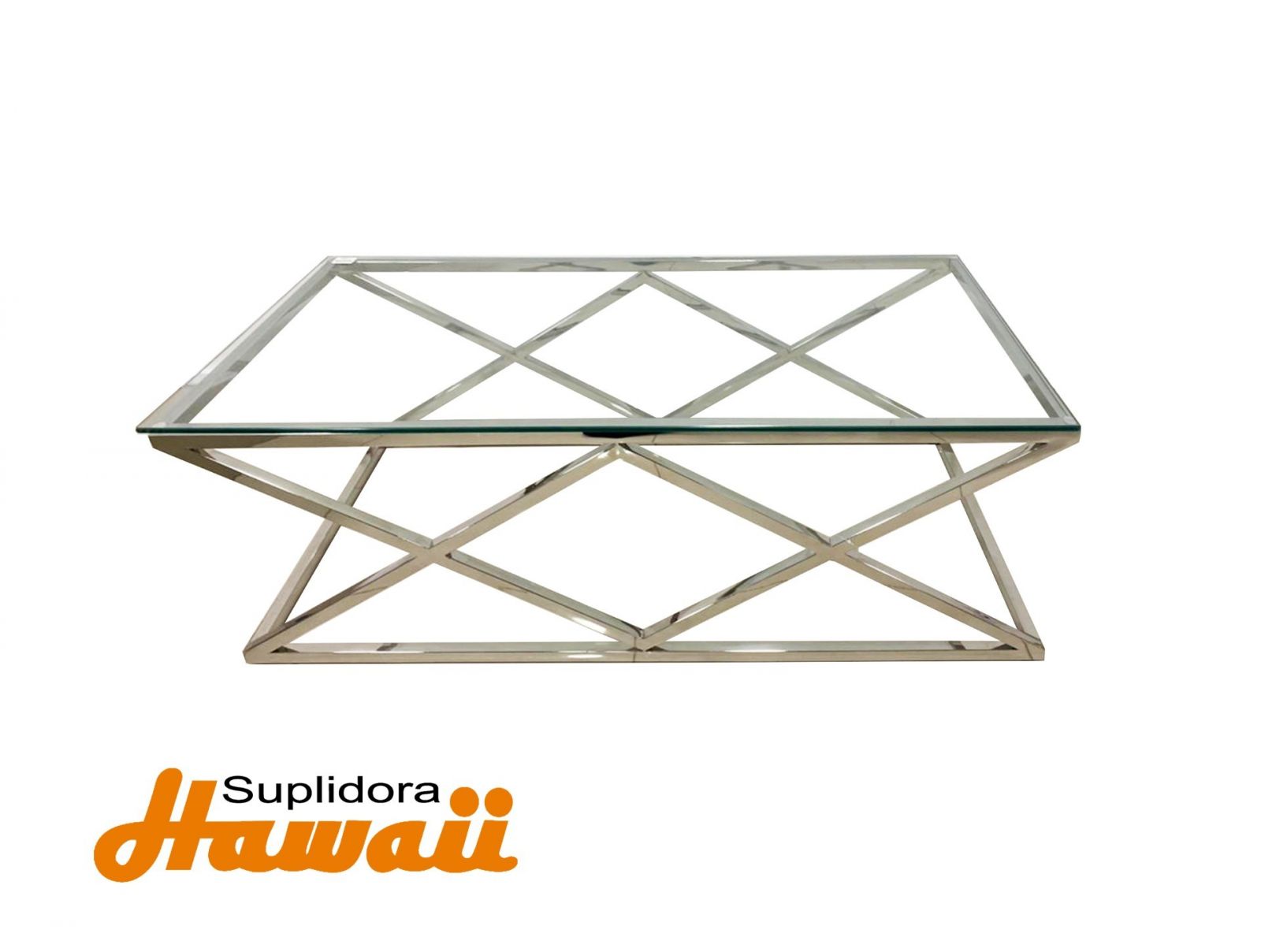 MESA DCOCTEL 13745-01 CRISTAL DIAMANTE PLATEADA