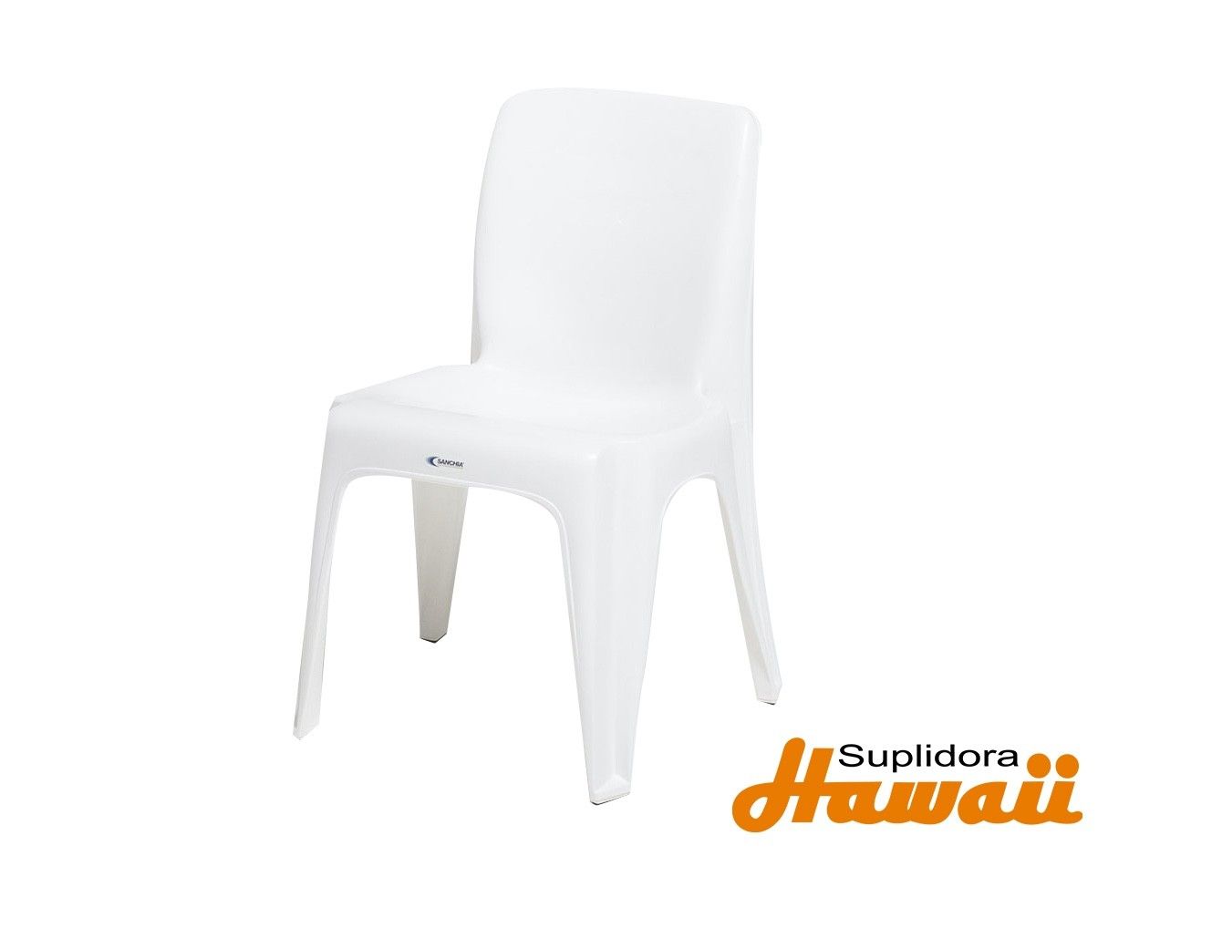 SILLA PLASTICA BLANCA ESTERNA S BRAZOS